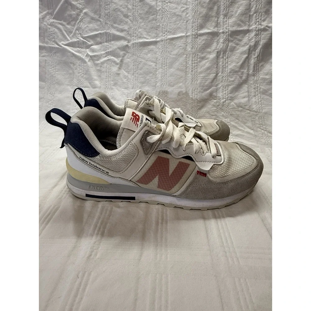 New Balance 574 Reimagined White Natural Indigo Mens Size 8